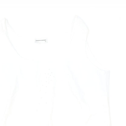 Womens UK Size 16 Sommermann Ivory Basic Tank