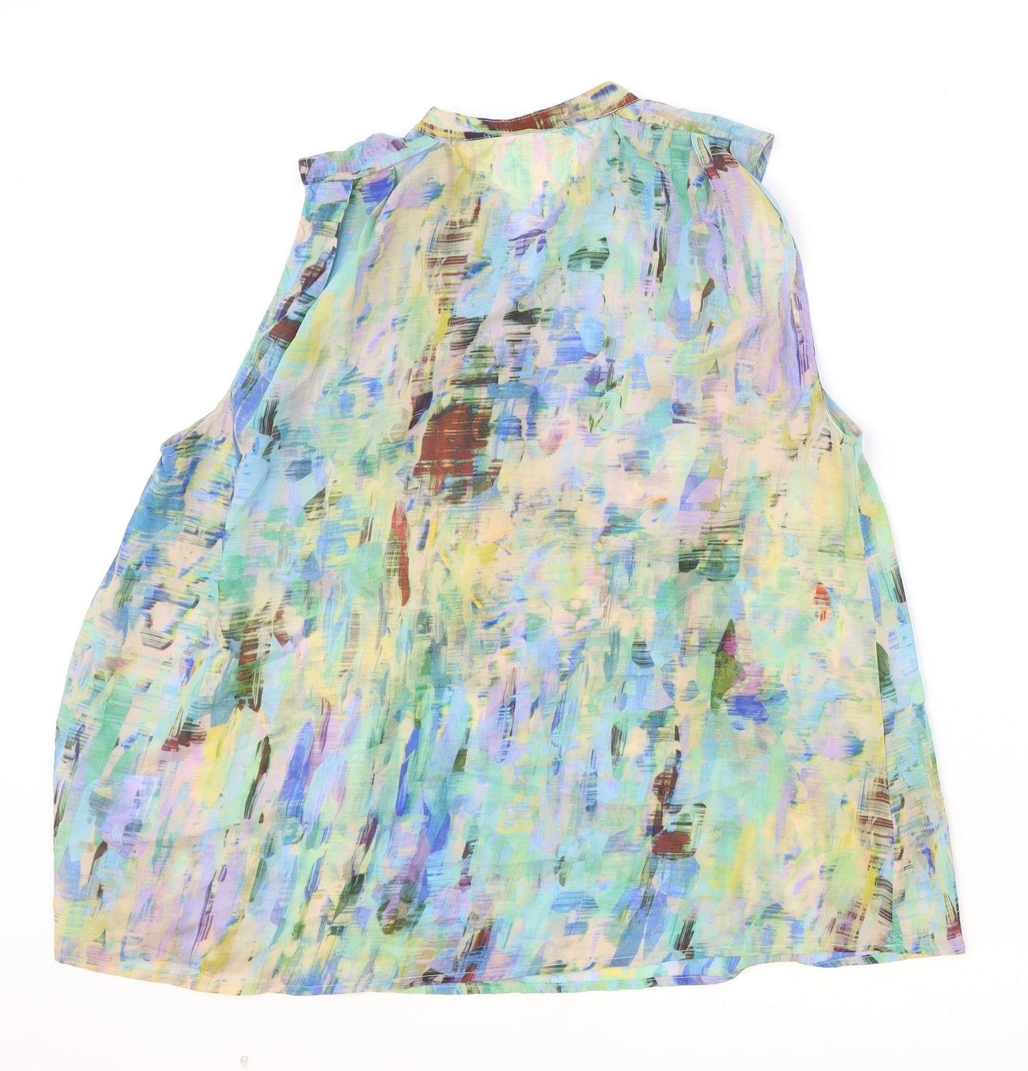 b.young Womens Multicoloured Geometric Polyester Basic Tank Size 12 V-Neck