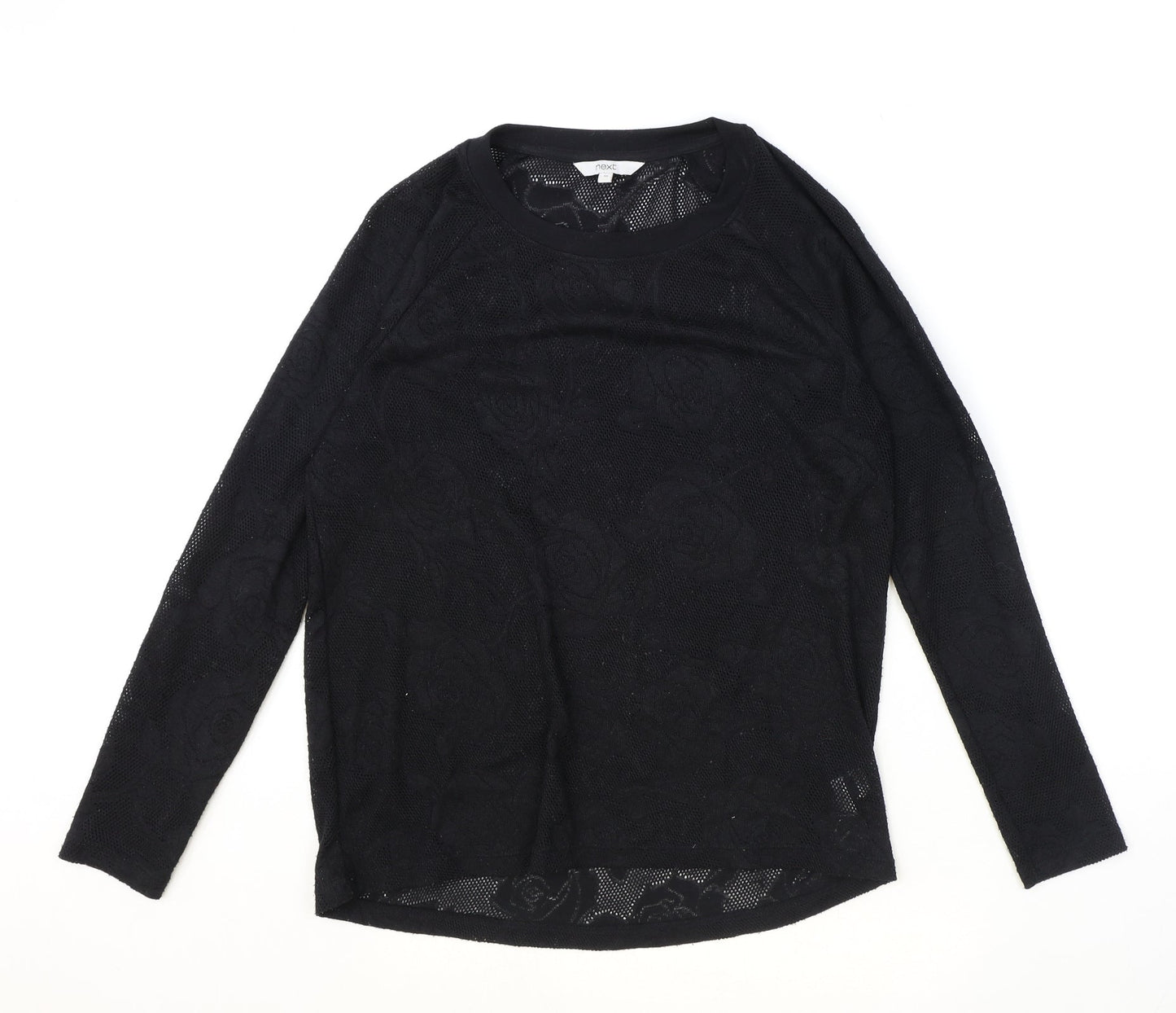 Womens UK Size 10 NEXT Black Basic T-Shirt