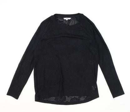 Womens UK Size 10 NEXT Black Basic T-Shirt