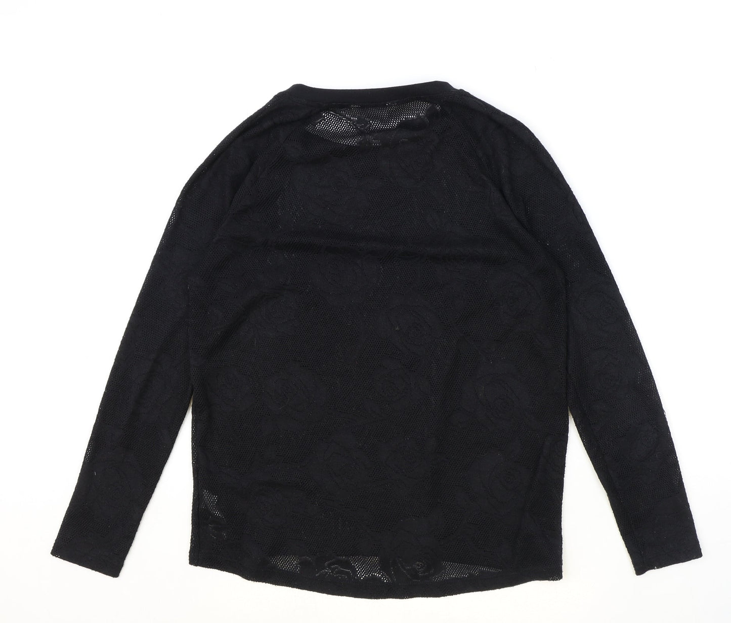 Womens UK Size 10 NEXT Black Basic T-Shirt