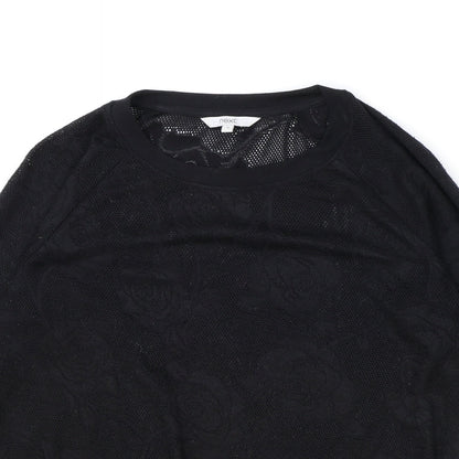 Womens UK Size 10 NEXT Black Basic T-Shirt