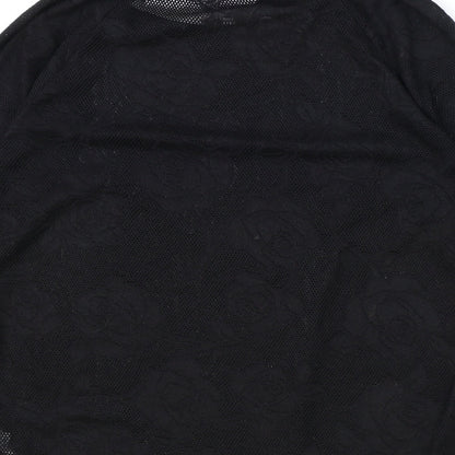 Womens UK Size 10 NEXT Black Basic T-Shirt