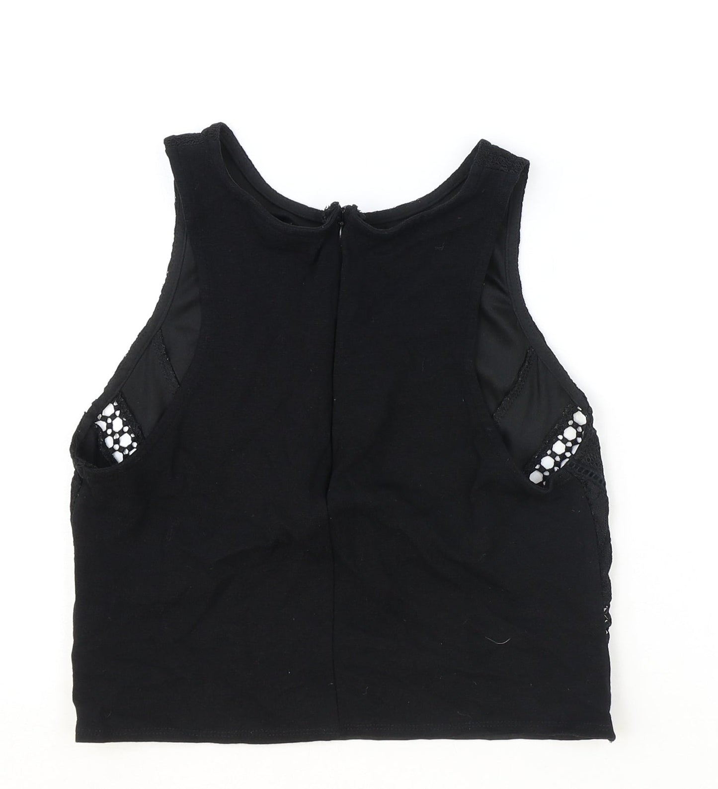 Womens UK Size 8 Topshop Black Basic Tank