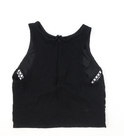 Womens UK Size 8 Topshop Black Basic Tank