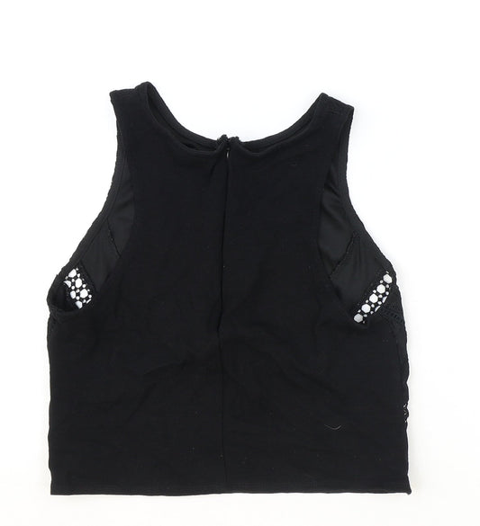 Womens UK Size 8 Topshop Black Basic Tank