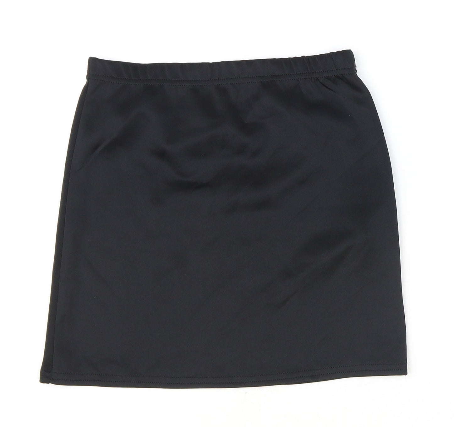 Boohoo Womens Black Polyester Straight & Pencil Skirt Size 10