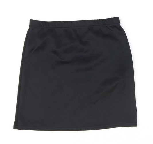 Boohoo Womens Black Polyester Straight & Pencil Skirt Size 10