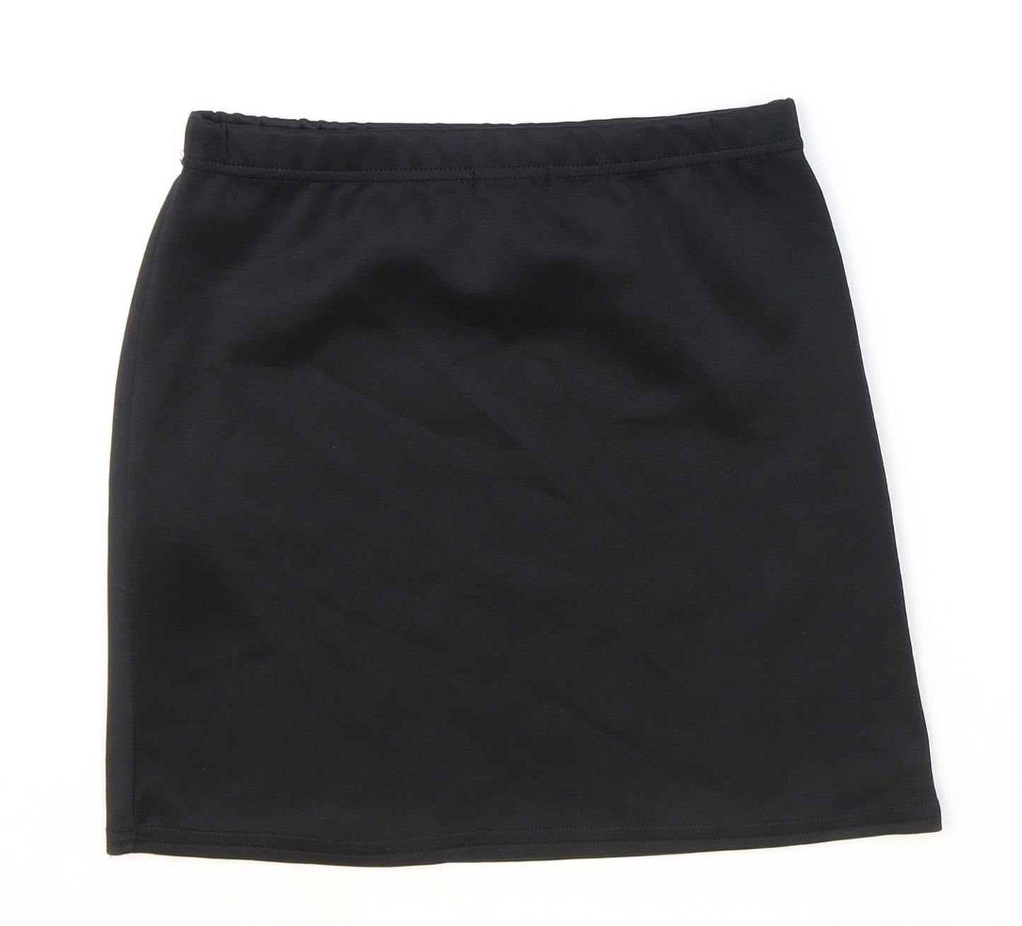 Boohoo Womens Black Polyester Straight & Pencil Skirt Size 10