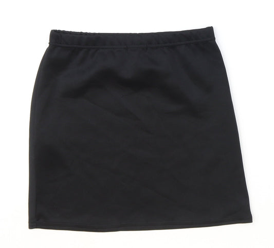 Boohoo Womens Black Polyester Straight & Pencil Skirt Size 10
