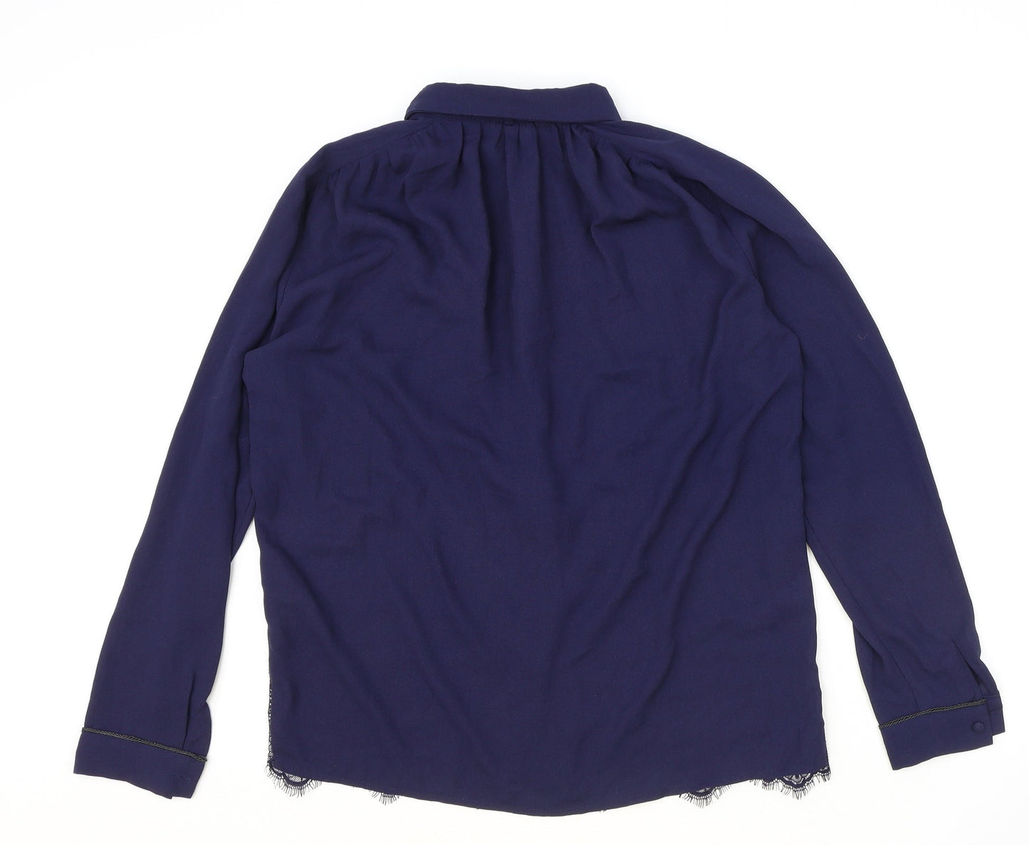 Womens UK Size M Grace & Mila Black Basic Button-Up
