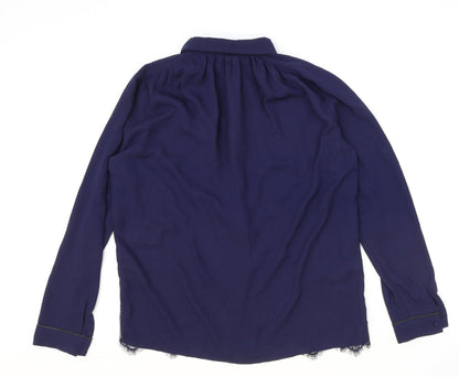 Womens UK Size M Grace & Mila Black Basic Button-Up