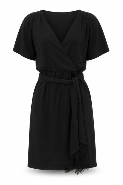 London Times Womens Black Polyester A-Line Size 10 V-Neck Pullover