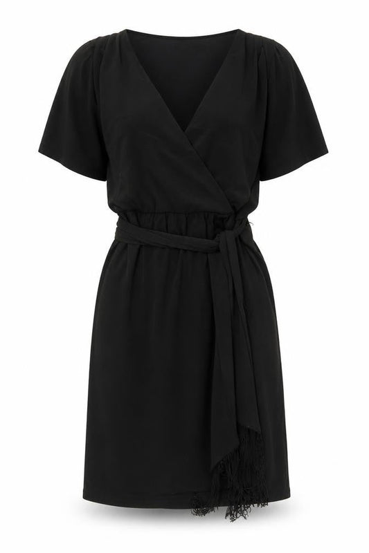 London Times Womens Black Polyester A-Line Size 10 V-Neck Pullover