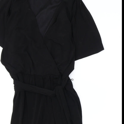 London Times Womens Black Polyester A-Line Size 10 V-Neck Pullover