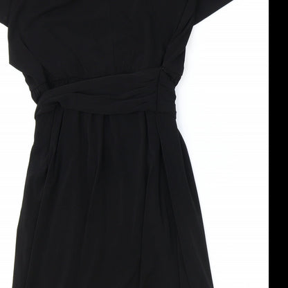 London Times Womens Black Polyester A-Line Size 10 V-Neck Pullover