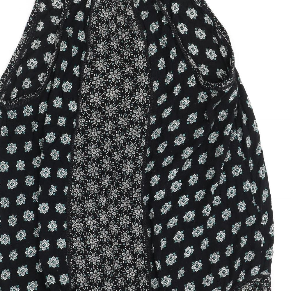 Womens UK Size 12 New Look Black Basic Blouse