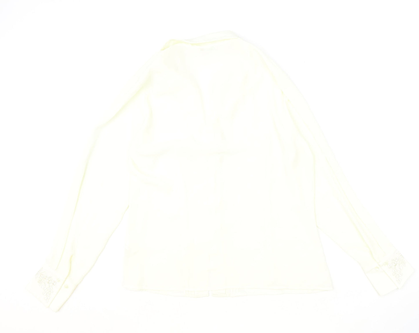 Womens UK Size 12 Marks and Spencer Ivory Basic Button-Up