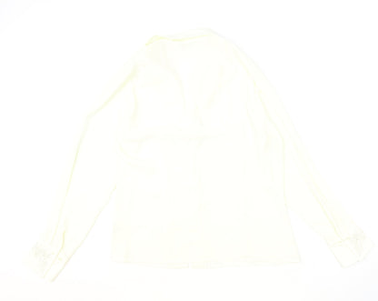 Womens UK Size 12 Marks and Spencer Ivory Basic Button-Up