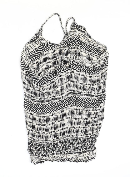 Accessorize Womens Beige Geometric Viscose Basic Blouse One Size V-Neck