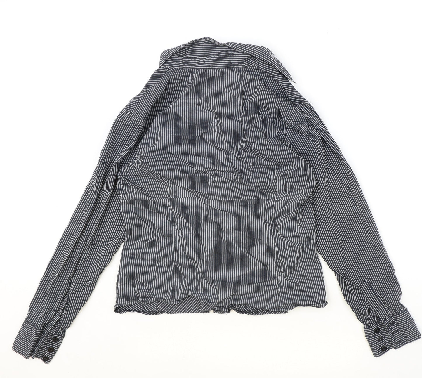 Womens UK Size 14 Marks and Spencer Black Basic Button-Up