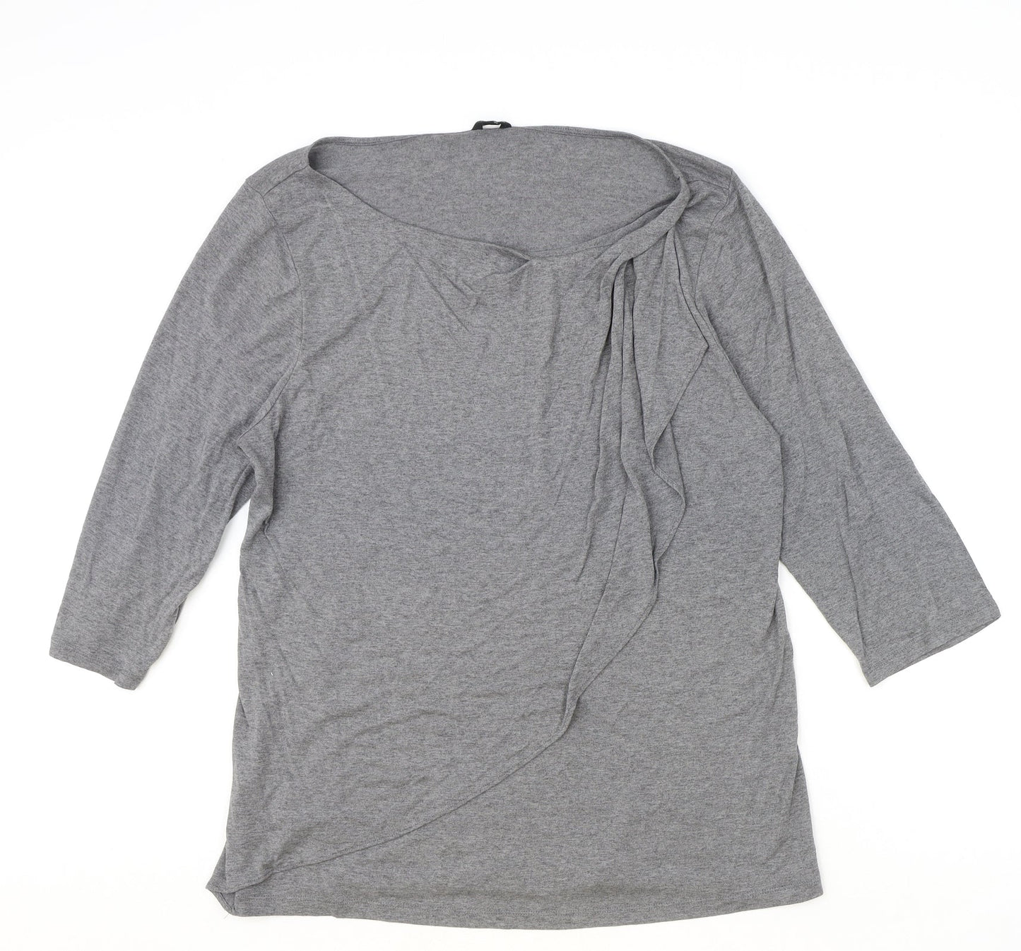 Ann Taylor Womens Green Viscose Basic T-Shirt Size XL Boat Neck