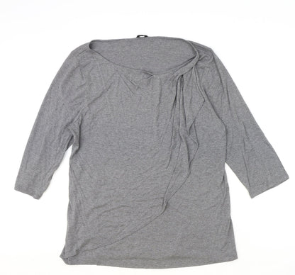 Ann Taylor Womens Green Viscose Basic T-Shirt Size XL Boat Neck