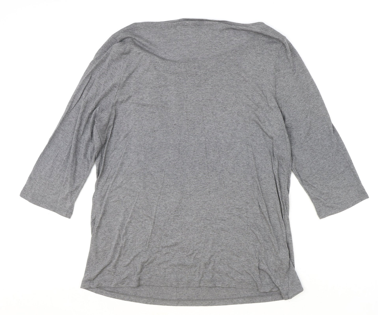 Ann Taylor Womens Green Viscose Basic T-Shirt Size XL Boat Neck