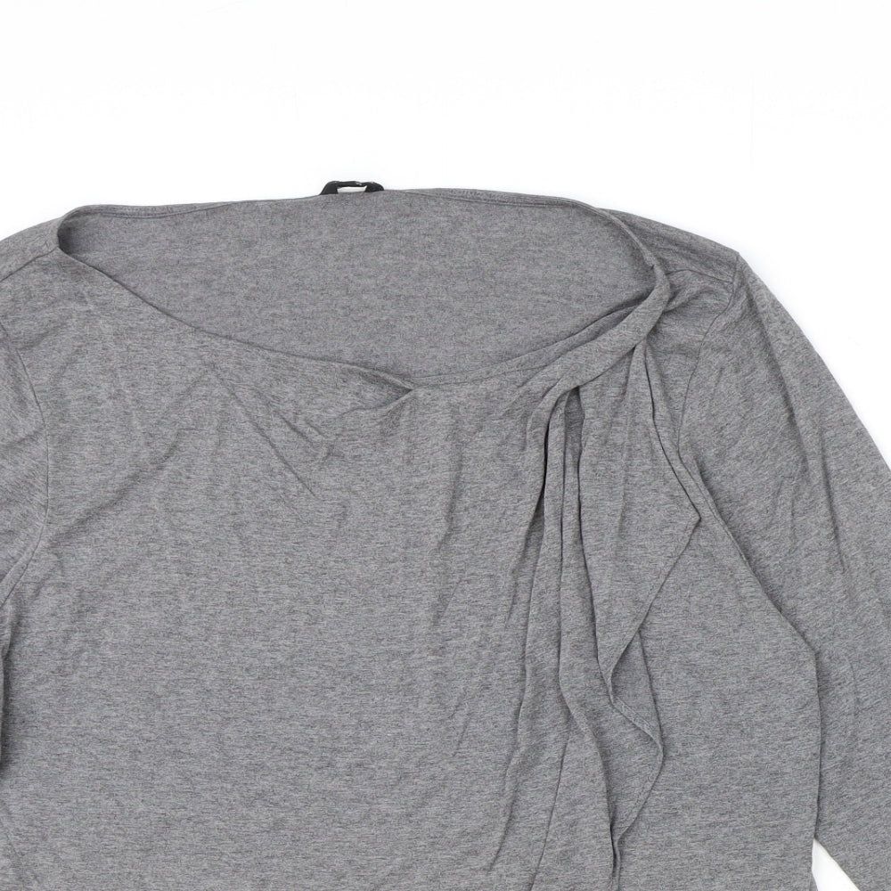 Ann Taylor Womens Green Viscose Basic T-Shirt Size XL Boat Neck