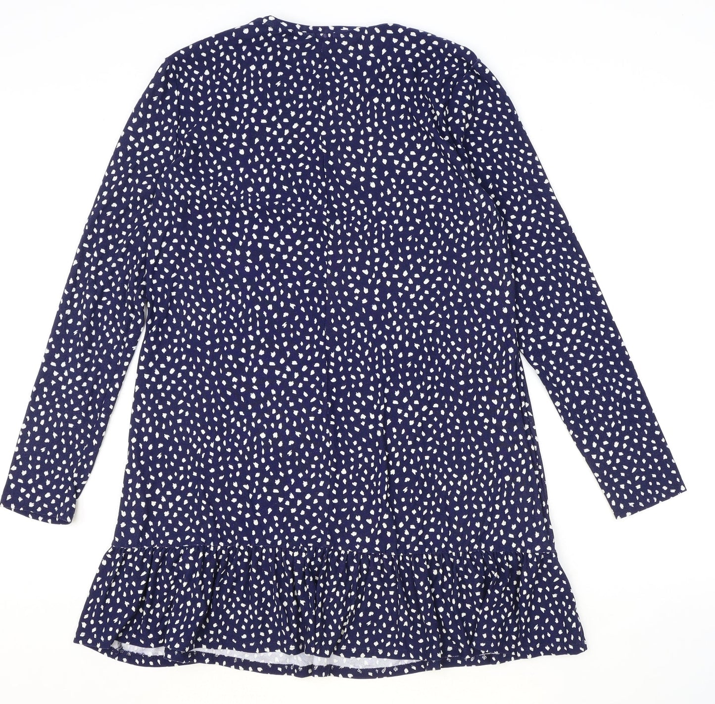 Primark Womens Blue Geometric Polyester A-Line Size M Round Neck Pullover - Drom hem