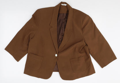 New Look Womens Beige Polyester Jacket Blazer Size 18