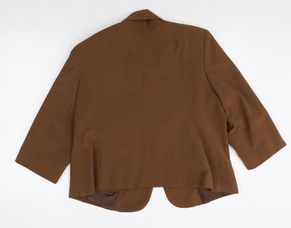 New Look Womens Beige Polyester Jacket Blazer Size 18