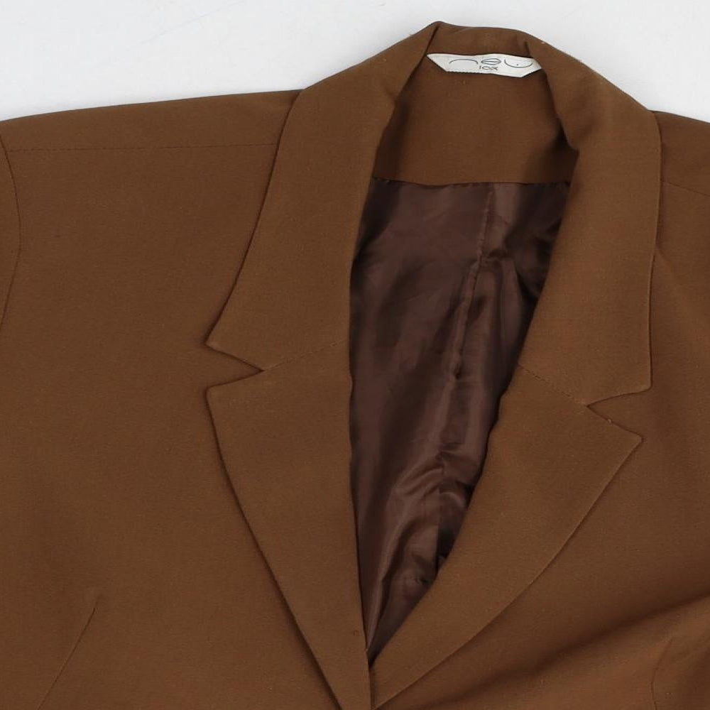 New Look Womens Beige Polyester Jacket Blazer Size 18
