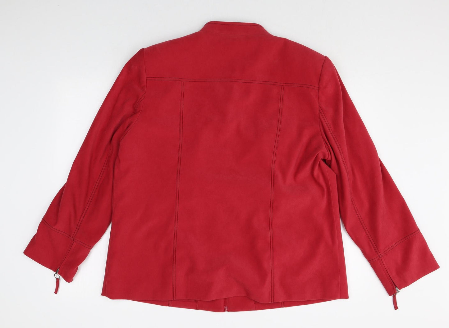 ELVI Womens Red Jacket Size 14 Zip