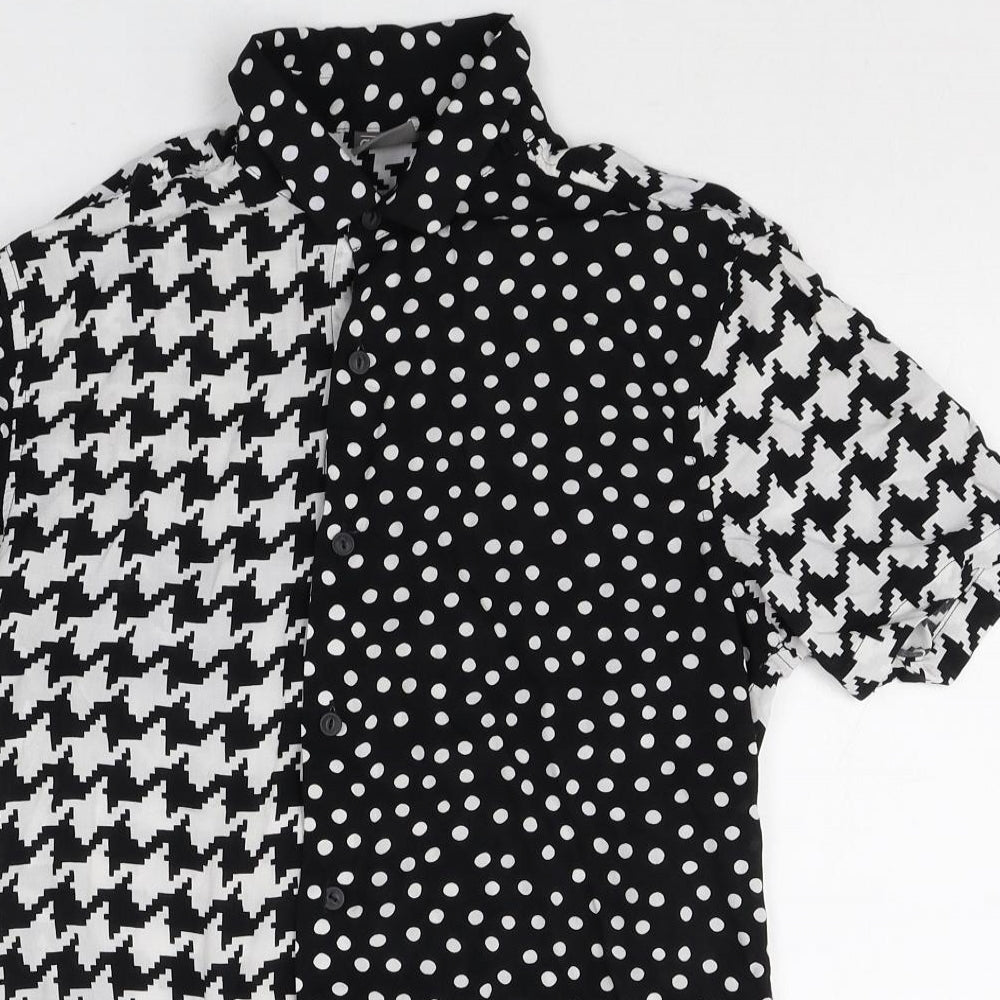 Womens UK Size S ASOS Multicoloured Basic Button-Up