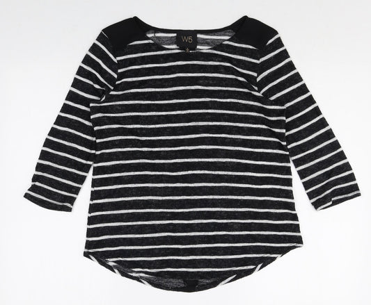 Womens UK Size S W5 Black Basic T-Shirt