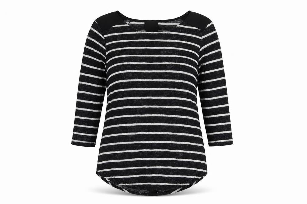 Womens UK Size S W5 Black Basic T-Shirt