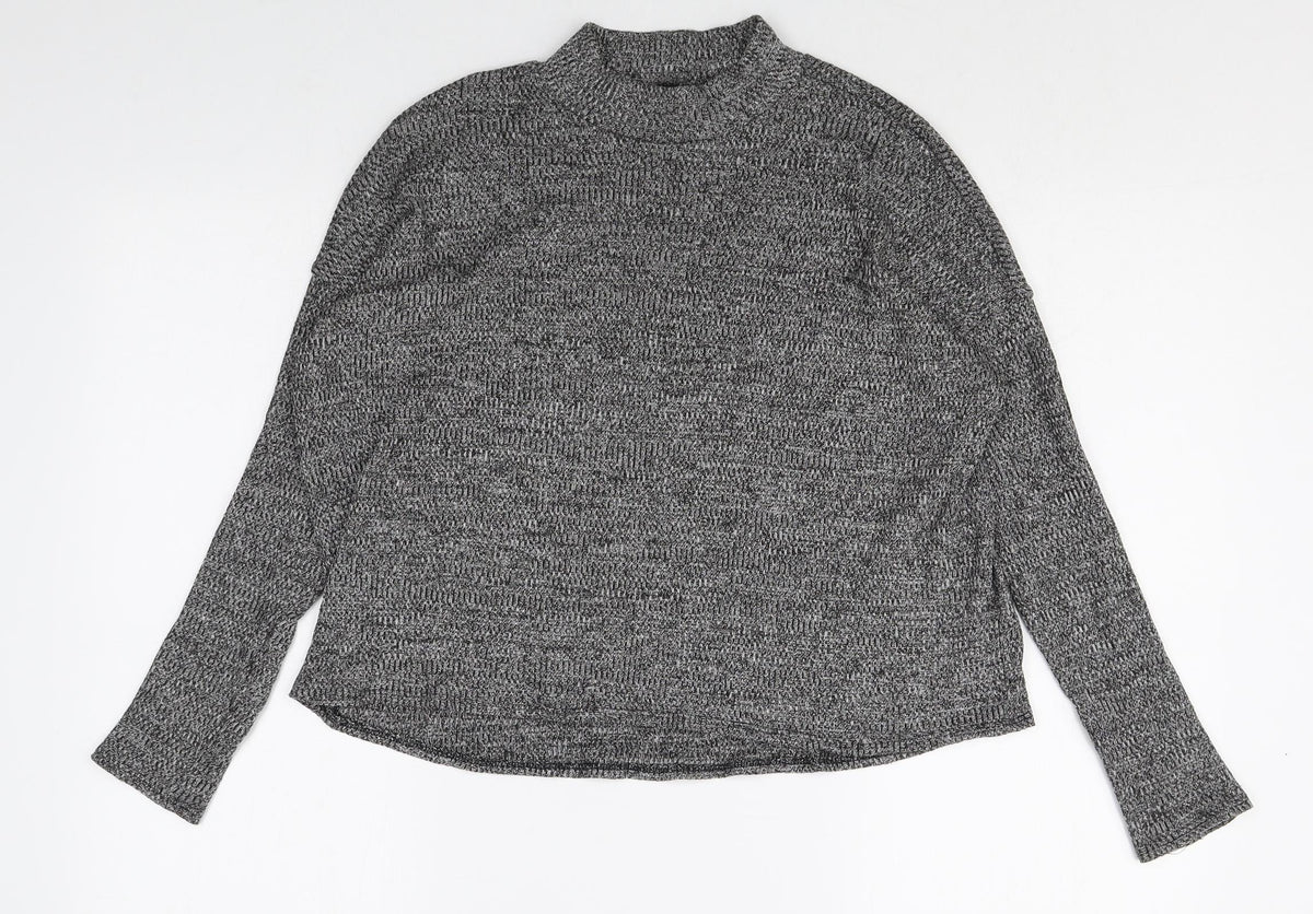 Womens UK Size S Divided Grey Pullover Jumper