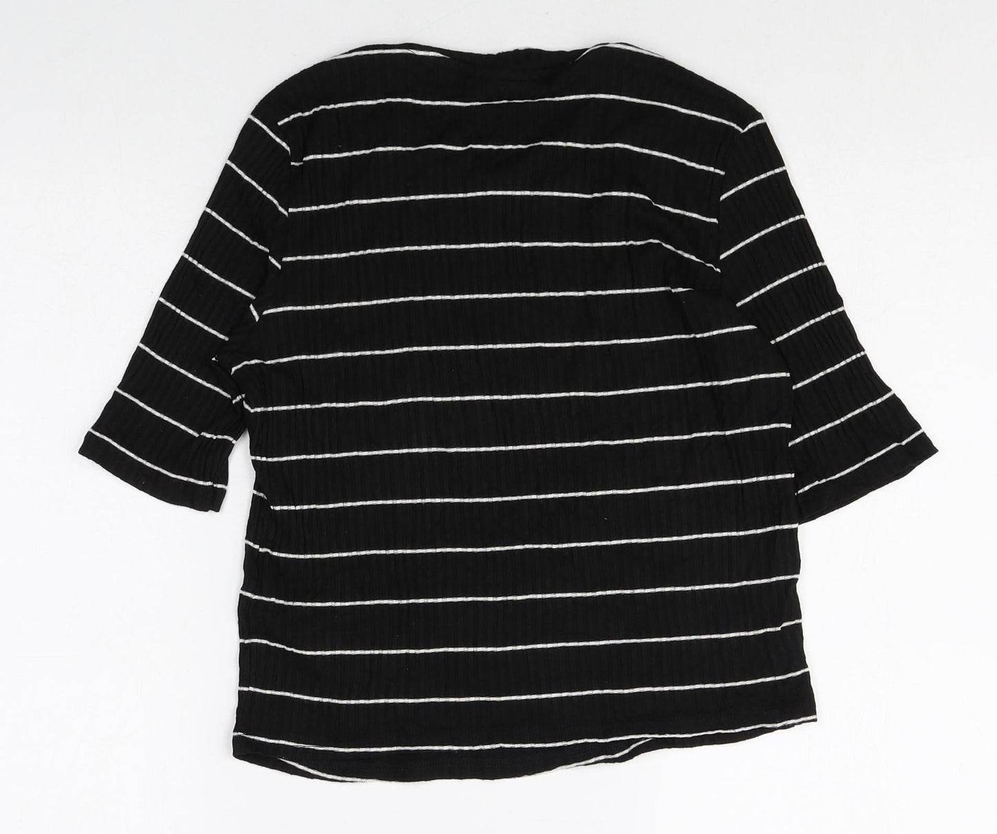 Womens UK Size 10 Topshop Black Basic T-Shirt