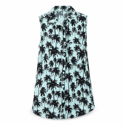 Womens UK Size 4 H&M Blue Basic Button-Up