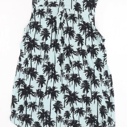 Womens UK Size 4 H&M Blue Basic Button-Up