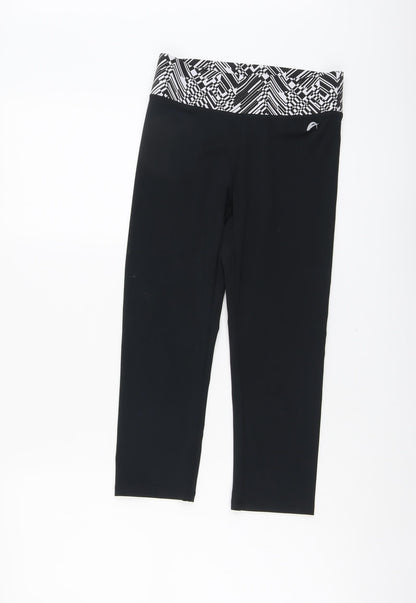 F&F Womens Black Polyester Compression Leggings Size 6 L20 in Regular Pullover