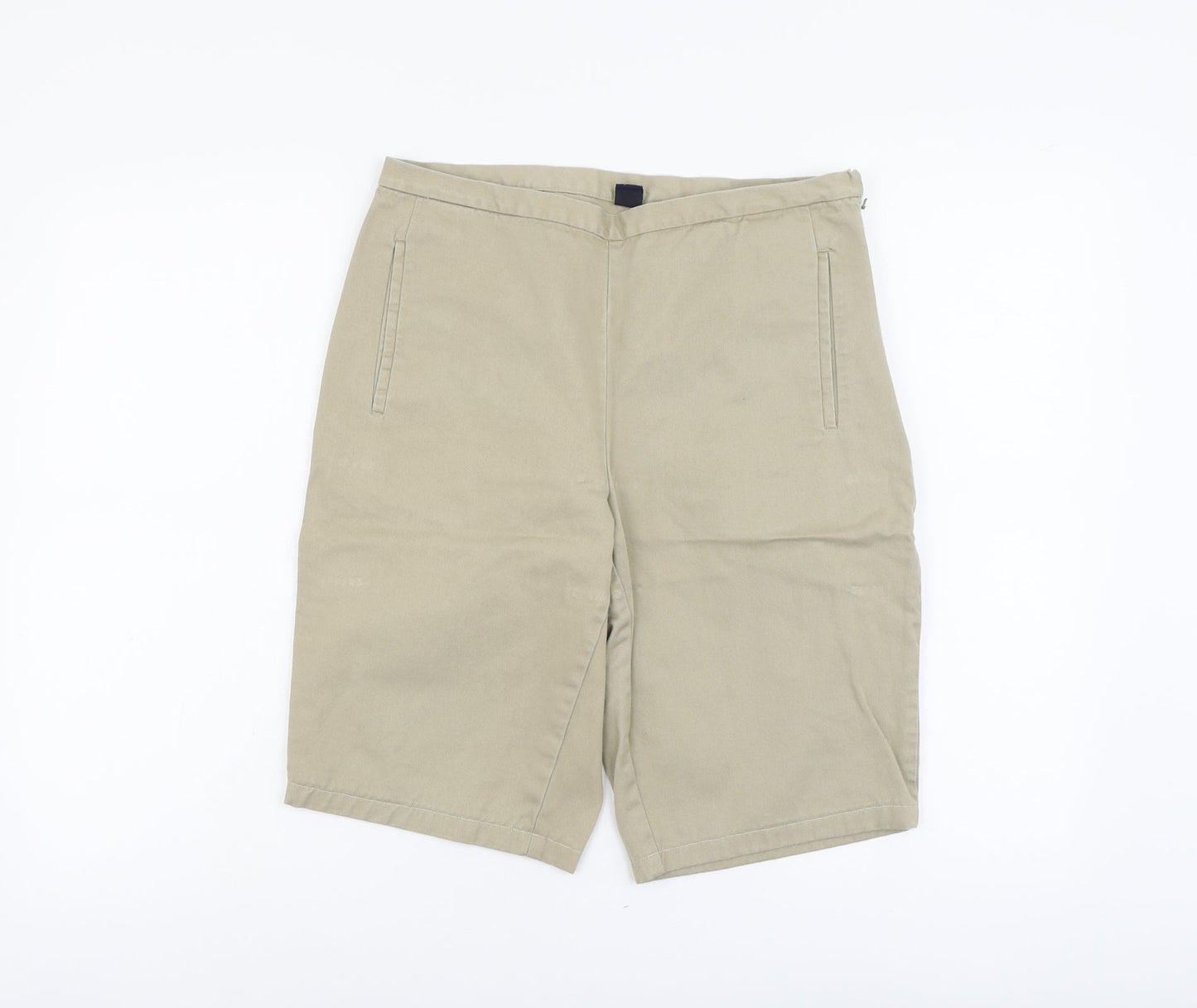 Gap Womens Beige Cotton Bermuda Shorts Size 8 L11 in Regular Zip