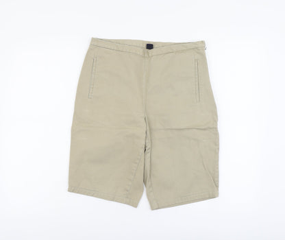 Gap Womens Beige Cotton Bermuda Shorts Size 8 L11 in Regular Zip