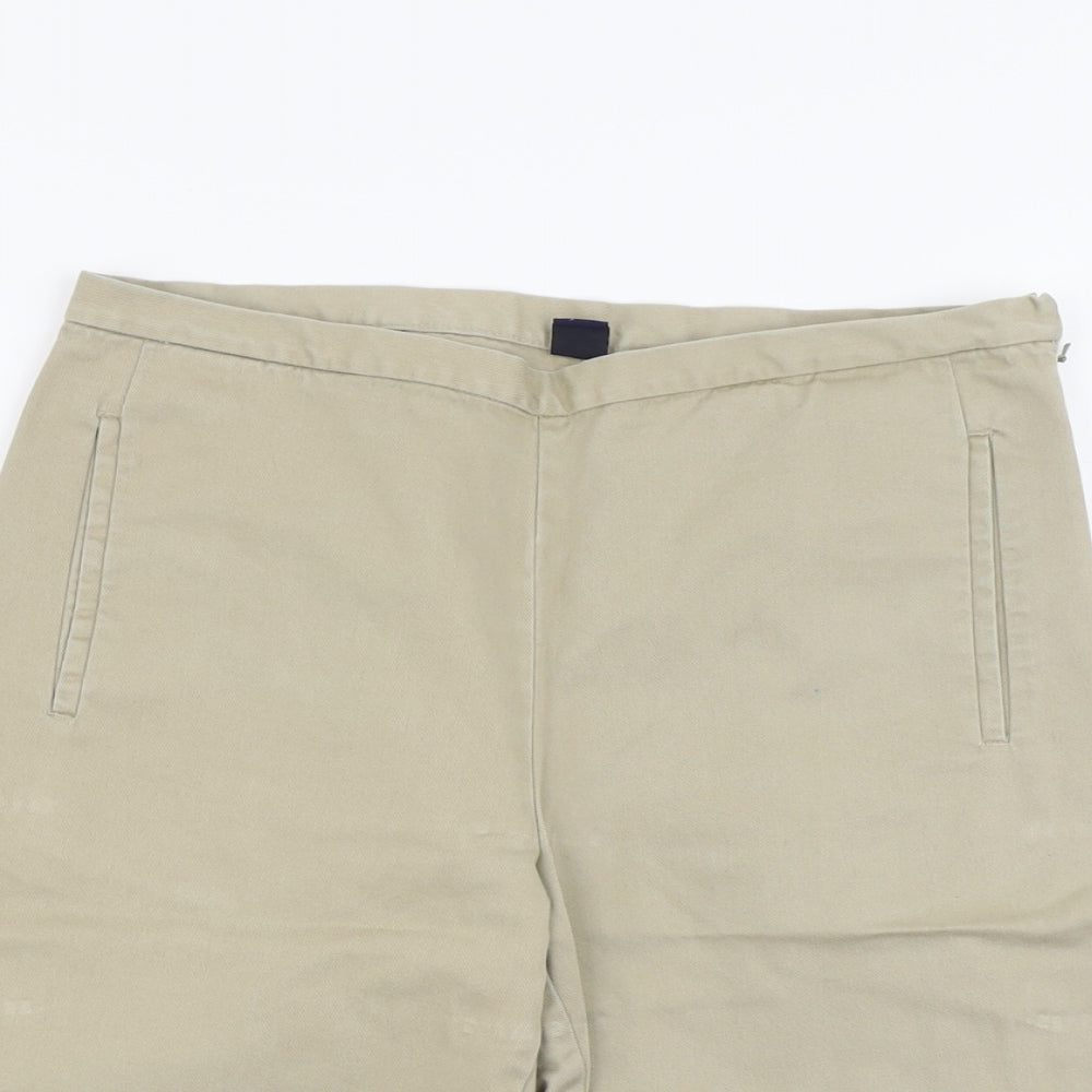Gap Womens Beige Cotton Bermuda Shorts Size 8 L11 in Regular Zip
