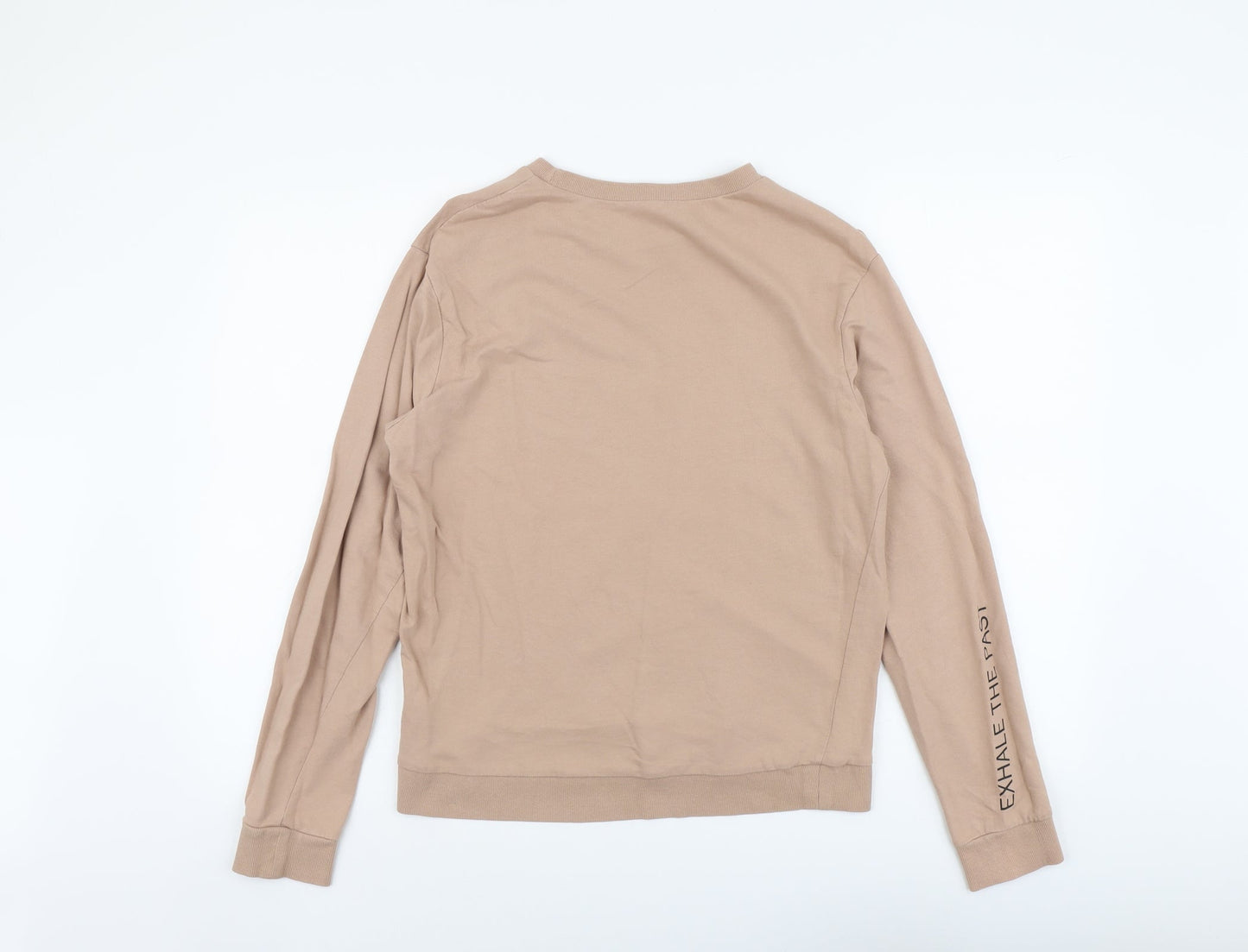 H&M Womens Beige Cotton Pullover Sweatshirt Size M Pullover