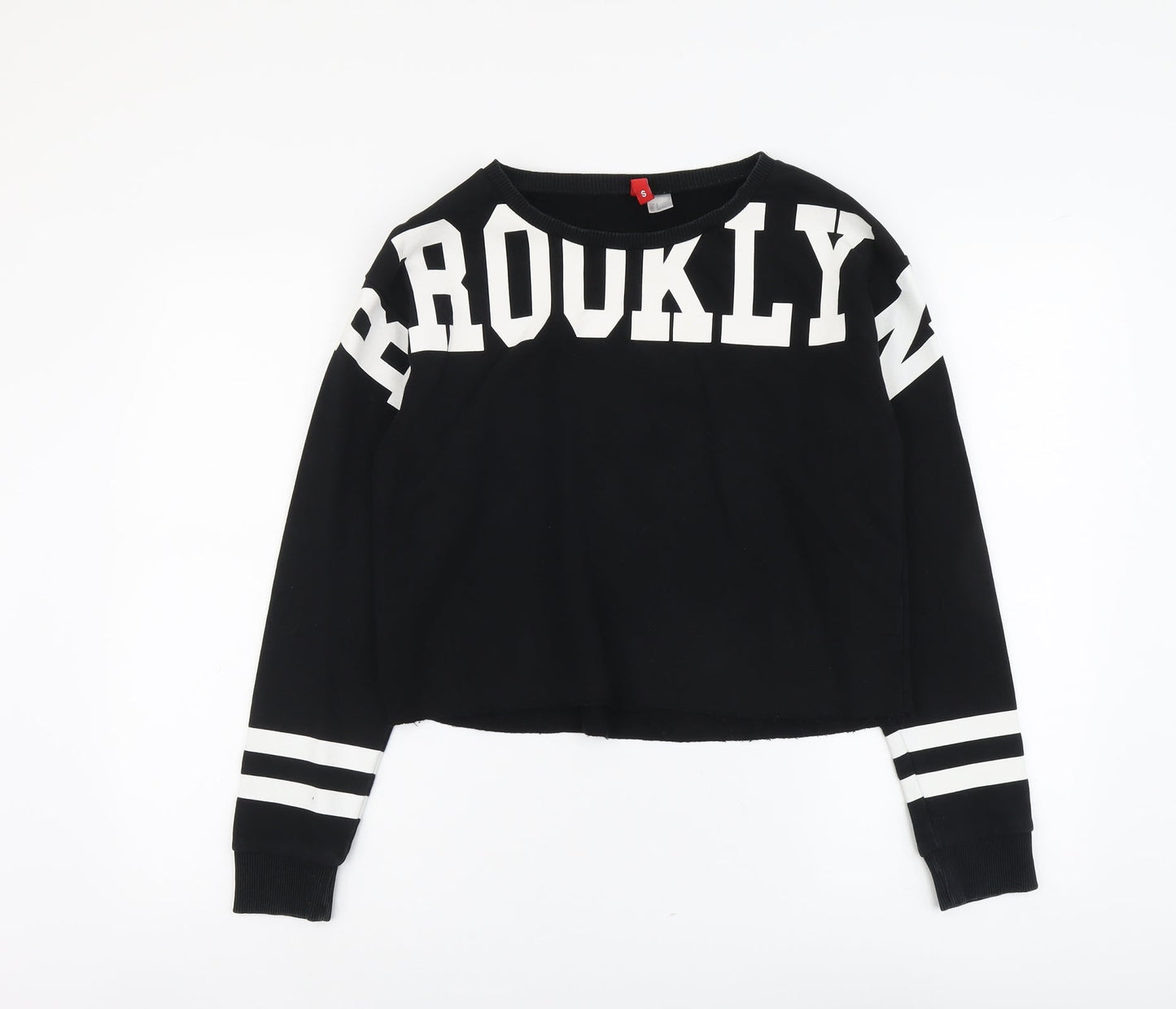 H&M Womens Black Cotton Pullover Sweatshirt Size S Pullover - Brooklyn