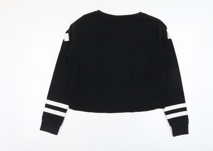 H&M Womens Black Cotton Pullover Sweatshirt Size S Pullover - Brooklyn