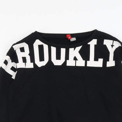 H&M Womens Black Cotton Pullover Sweatshirt Size S Pullover - Brooklyn