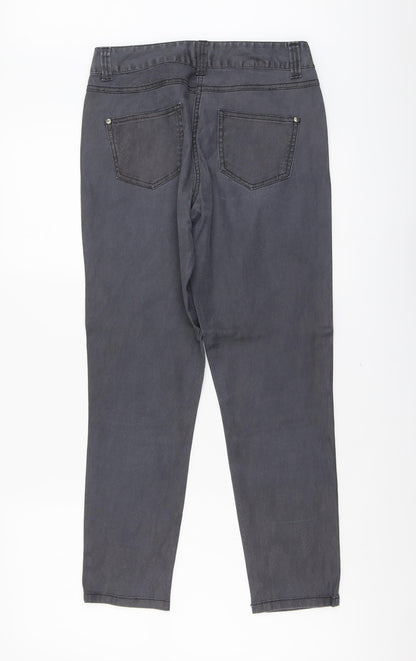 Womens UK Size 10 F&F Regular Fit Skinny Grey Jeans